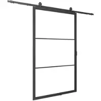 Schulte complete glazen schuifdeur - 88x204 - 3 vakken - helder - softclose - links of rechts