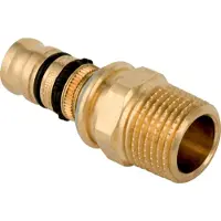 Geberit Technologie voor pijpaansluitingen, Mepla persfitting overgangsstuk brons 50 mm x 1 1/2 " AG 606.537.00.5 (Persaansluiting)