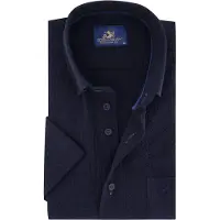 Eden Valley overhemd navy Regular fit button-down korte mouw