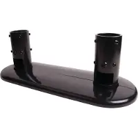 B-Tech Stanghouder voor plafond/vloer, geschikt voor maximaal 200 kg, dubbele stang, 50 mm, zwart