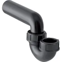 Geberit - Buissifon voor spoelbak, met klemkoppeling, inloop verticaal/afvoer horizontaal, d 50 mm, d1 50 mm 152.039.16.1