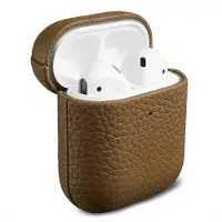 Accezz Echt Leren Case voor de Apple Airpods 1 / 2 - Taupe