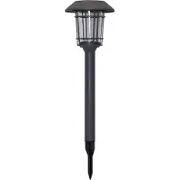 Star Trading LED solarlamp Filip in grafiet met aardspies, zwart, Aluminium, Solar buitenverlichting
