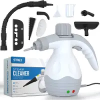 Strex Stoomreiniger Extra Krachtig - 1200W 4bar - Alles-in-één Multifunctionele Handstomer - Vlekkenreiniger