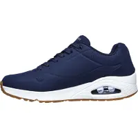 SKECHERS Veterschoen 'Klassischer Schnürschuh Herren 52458 NVY Kunststoff (Synthetik) in blau' blauw