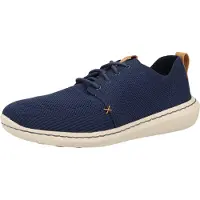 Clarks Clarksvoor mannen. 26138175 Trainers Step Urban Mix marine (40), Stof, Plat, Veters, Casual, Marineblauw
