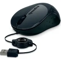 Speedlink BEENIE Mobiele USB-muis, instelbare kabellengte, 3 geruisloze knoppen, 1.200 dpi resolutie
