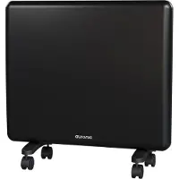 Auronic Convectorkachel - 1000W - Elektrische Verwarming - 3 Standen - Metalen Paneelverwarming - Vrijstaand - Wielen - Zwart