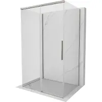 Mexen Rox-3S 3-zijdige schuifdouchecabine 90 x 100 , transparant, geborsteld nikkel - 8C2-090-100-97-00-3S