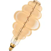 Ledvance Vintage 1906 LED-lamp met goudtint, 4,8W, 360lm, honingraatvorm met een diameter van 200mm en E27-fitting, warmwitte lichtkleur, dimbaar, tot 15.000 uur levensduur