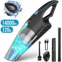 Strex Kruimeldief - Snoerloos - Kruimelzuiger Nat & Droog - 3 Opzetstukken - 14000PA - HEPA Filter - LED Verlichting - Extra Krachtig - Handstofzuiger
