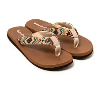 Brasileras Strand-/badschoen 'Inca' beige / groen / donkerrood