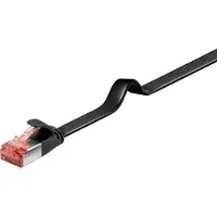 Pro U/FTP CAT6 Gigabit platte netwerkkabel / zwart - 7,5 meter