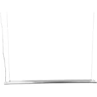 Arcchio Vinca LED hanglamp, 120 cm, 3.450 lm, 4.000 K, alu / grijs / zink, Werkkamer / Kantoor, Kunststof, Modern
