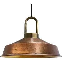 Bamyum Asletl-Lock Hanglamp Industrieel van Metaal Ø40 cm, Vintage Hanglamp, E27, Koper Lamppendel