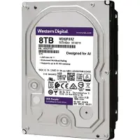 Western Digital WD Purple-harde schijf voor bewakingssystemen, 8 TB, 3,5 inch, 7200 RPM, SATA 6 Gbit/s