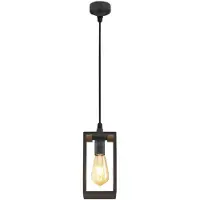 LINDBY buiten hanglamp Filimon, antraciet, 22 cm, IP44, E27 dimbaar, zwart, Aluminium, Modern