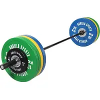 Gorilla Sports 140 kg Olympische Halterset met Bumper Plates - 50/51 mm