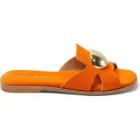 Lazamani Slippers Dames Oranje Suède Size 39