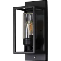 Konstsmide Wandlamp trani met sensor E27 zwart