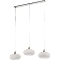LUCANDE Design hanglamp Sharvil, dimbaar, wit / opaal, Woon-/ Eetkamer, Glas, Design, hanglamp
