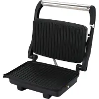Bergner Contactgrill Elektrisch Anti-aanbaklaag, CoolTouch-behuizing, Oververhittingsbeveiliging Zwart/RVS
