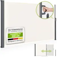 Juskys Windscherm/ Zonnescherm Dubai - 300 x 180 cm - Beige