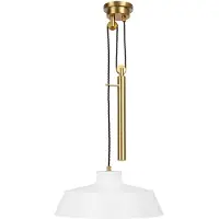 Elstead Lighting LED Hanglamp Candor | 1X E27 Max 60W | Dimbaar | Matte White and Brass