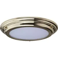 Elstead Lighting Elstead Welland LED plafondlamp, 4 cm, gepolijst messing, IP54