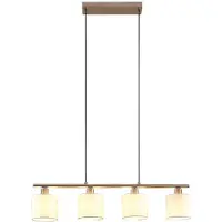 LINDBY Hanglamp Stannis, dimbaar, wit / opaal, Woon-/ Eetkamer, metaal, Modern, Hanglamp