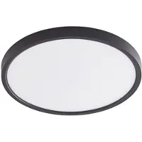 LINDBY Slimme plafondlamp Pravin, dimbaar, zwart, Woon-/ Eetkamer, Kunststof, Modern, Slimme plafondlamp