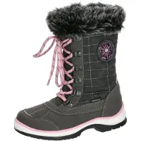 Lico Snowboots 'Lillesand' lichtgrijs / donkergrijs / lichtroze / zwart