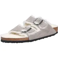 Birkenstock Arizona Lamsvel Suede Stone Coin Smal Voetbed || Maat 40