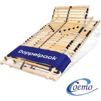 Coemo 2 stuks "ERGO" lattenbodem voor tweepersoonsbed, 7-zones verstelbaar hoofdbord, 26 latten, 80 x 190 cm