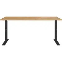 Germania GW-Mailand Hoogteverstelbaar Bureau Bruin Eiken C-Voet 1,600 (B) x 800 (D) x 910 (H) mm Spaanplaat, metaal