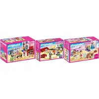 Playmobil Dollhouse Set van 3 onderdelen 70206 + 70207 + 70208