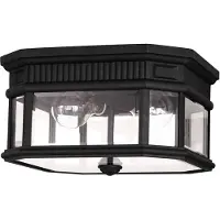 FEISS LED Plafond Buitenlamp Cotswold Lane | 2X E27 Max 60W | IP44 | Dimbaar | Black