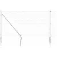 vidaXL gelast draadhek met grondpennen 25 x 1,2 m Gegalvaniseerd staal