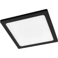 LUCANDE LED buiten plafondlamp Mabella, 23 cm, sensor, IP65 Mabella, zwart, Aluminium, Modern, LED plafondlamp