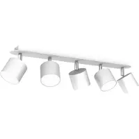 Eko-Light Plafondspot Cloudy 5-lamps wit Cloudy, dimbaar, wit / opaal, Woon-/ Eetkamer, metaal, Modern, buitenspot