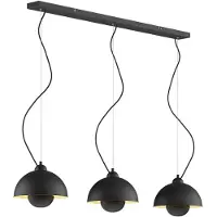 LINDBY Hanglamp Gretja, dimbaar, zwart, Woon-/ Eetkamer, metaal, Modern, hanglamp