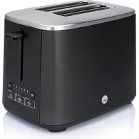 Wilfa Grille Pain CT-1000MB 1000W Avec Fonctions Décongélation Aluminium Acier Inoxydable Noir