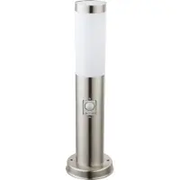 Globo Tuinlamp Boston Led Rvs Met Wit En Sensor