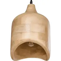 Beliani PANDU - Hanglamp - Lichtbruin - Mangohout