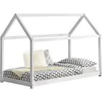 En.casa Kinderbed - houten bed - huisbed - 200x90 - wit