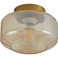 LINDBY Plafondlamp , Hildur, dimbare, Roestbruin, Eetkamer, Glas