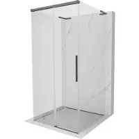 Mexen Rox-3S L 3-zijdige schuifdouchecabine 100 x 100 , transparant, geborsteld geweergrijs - 8C2L-100-100-66-00-3S