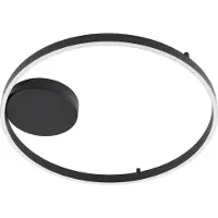 LUCANDE Plafondlamp , Moise, dimbare, Zwart, Woonkamer, Aluminium, Modern