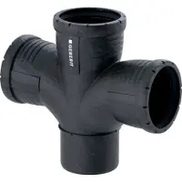 Geberit GE Silent-Pro, bocht met twee aftakkingen, 87,5°, diameter 110/110/110 mm, 1 stuk.