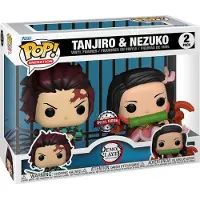 Funko POP! Demon Slayer: Kimetsu no Yaiba POP! Anime vinylfiguren, 2-pack: Tanjiro & Nezuko, speciale editie, 9 cm